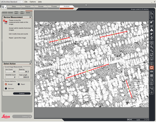 Phần mềm phân tích tinh thể hình cây đen đrit - Leica Dendrite Expert