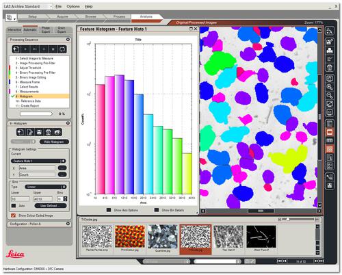 Phần mềm phát hiện, đo đạc và phân tích hạt và đa chức năng Leica LAS Image Analysis