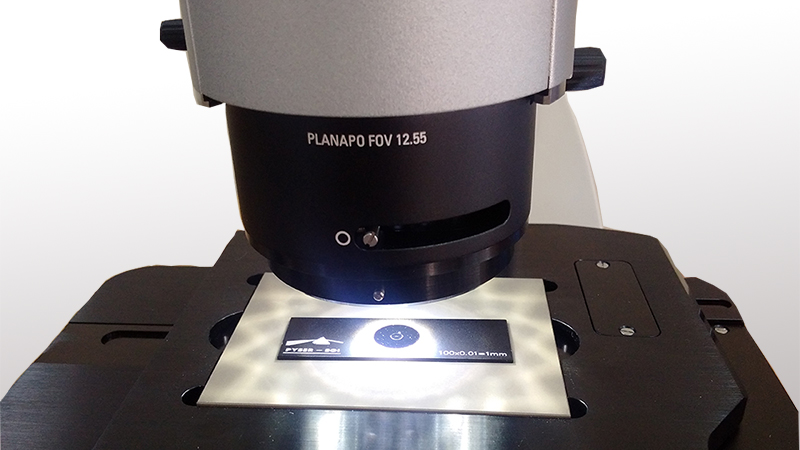DVM6 camera calibration with Micrometer Scale PYSER-SGI S78 UKAS