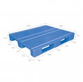 Pallet nhựa xanh/xám P1280S4 – 1N (1200 x 800 x 150 mm)
