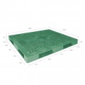 Pallet nhựa xanh lá H1814R4 – 1A (1800 x 1430 x 150 mm)
