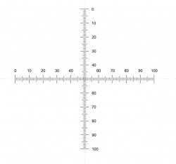 Trắc vi thị kính chữ thập NE17, 10mm/0.1mm