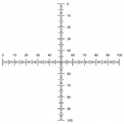 PS16 Crossed Scales 1mm/0.01mm, Micrometer Scale