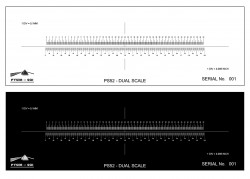 Thước chuẩn hiển vi vạch kép PS52P & PS52N, 50mm/0.1mm, 2in/0.005in
