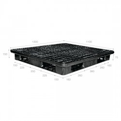 Pallet nhựa đen X1311D4 -1A (1300 x 1100 x 150 mm)