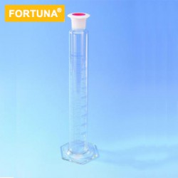 Ống đong có nắp, FORTUNA, 10ml: 0.2, TS 10/19, class A, vạch xanh