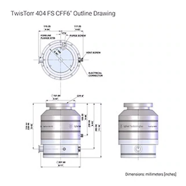 Bơm Turbo Agilent 400 L/s, TwisTorr 404 FS - Ảnh 2