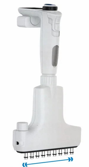 Micropipet điện tử AQUA đa kênh, khoảng cách tip điều chỉnh được (4/6/8/12 kênh)