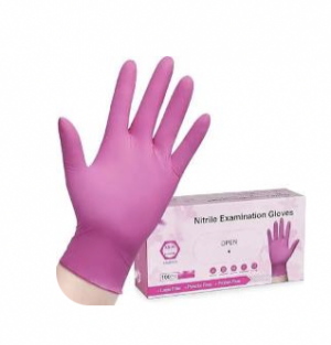 Găng tay khám nitrile, không bột, bề mặt nhám